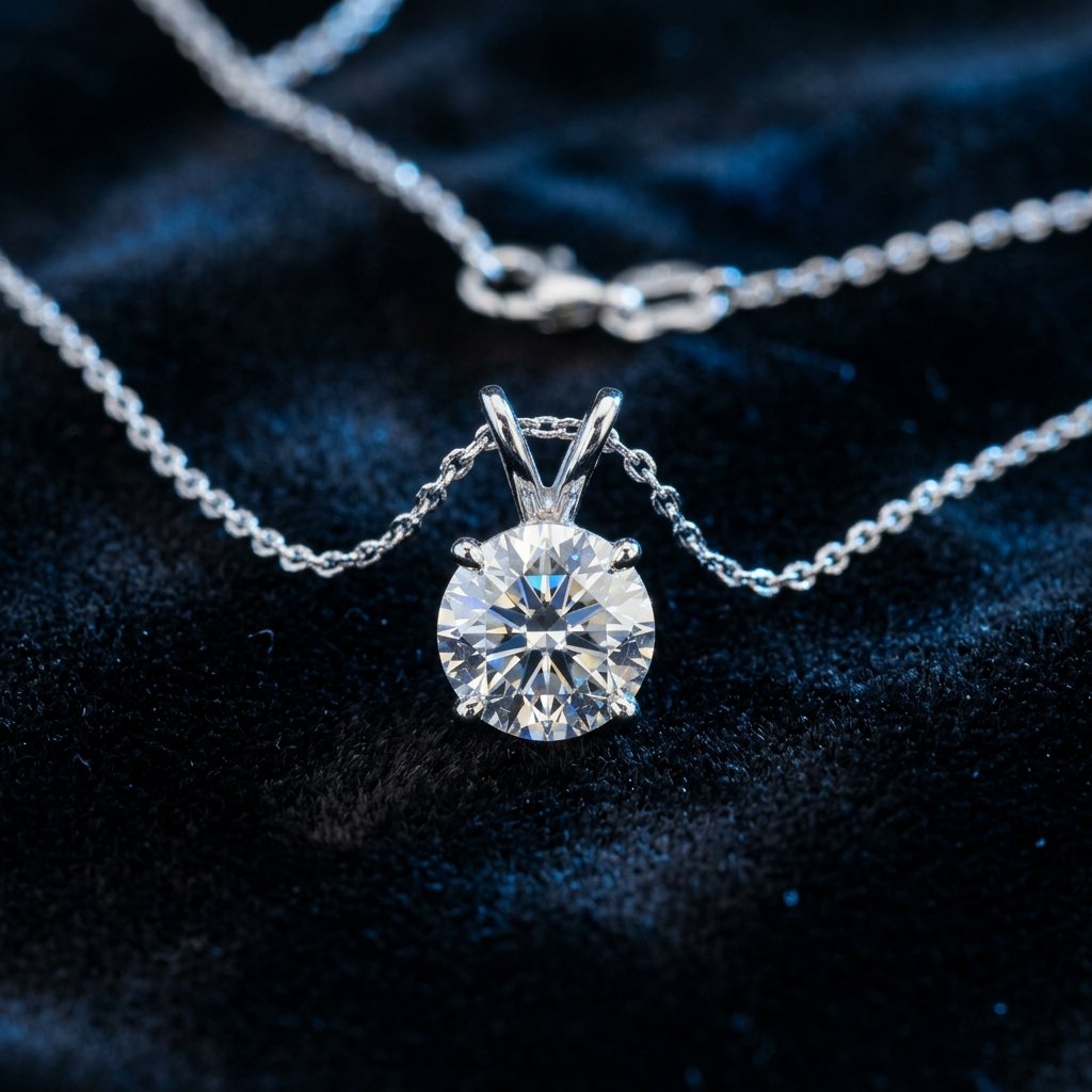 Diamond Heart Pendant Necklace - Image 1